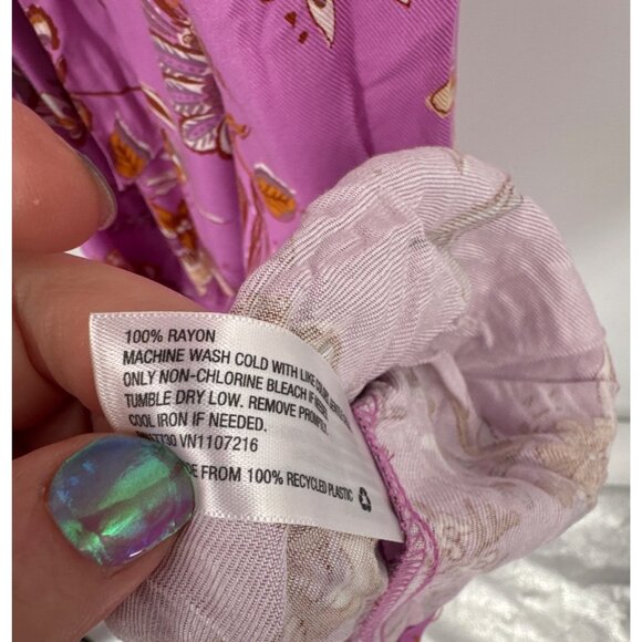 Isabel Maternity By Ingrid & Isabel Purple Floral Maxi Dress XL  Rayon new - Picture 6 of 7